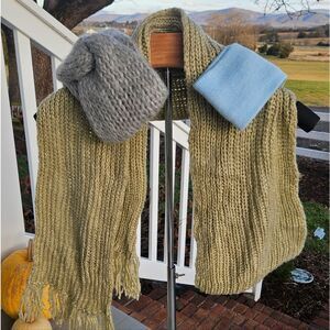 Winter scarf & headband bundle handmade